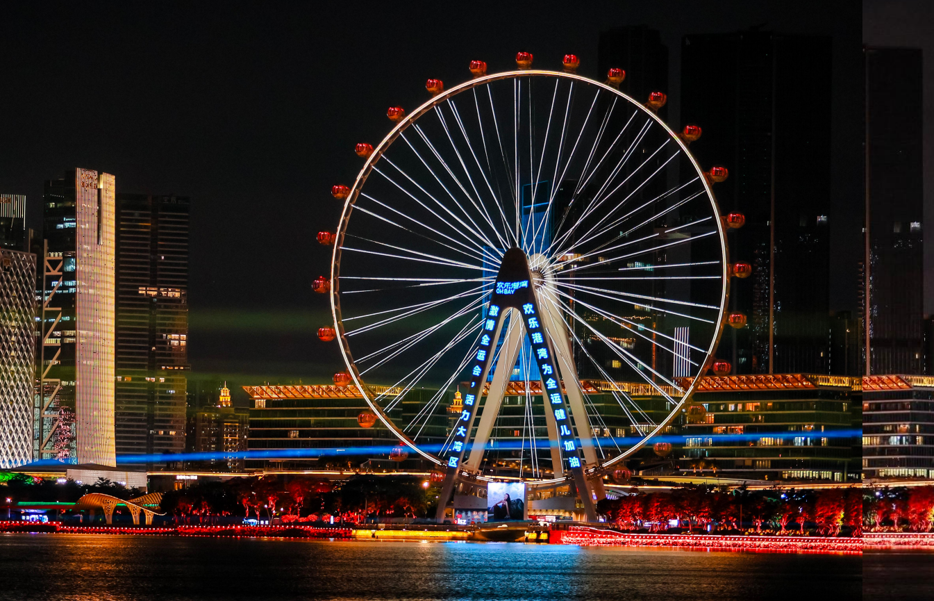 深圳欢乐港湾摩天轮LED灯光广告投放